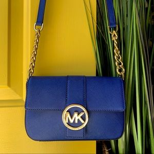 Michael Kors Blue Logo Crossbody